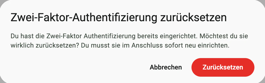 Billbee Zwei-Faktor-Anmeldung: Zurücksetzen und sofort neu einrichten