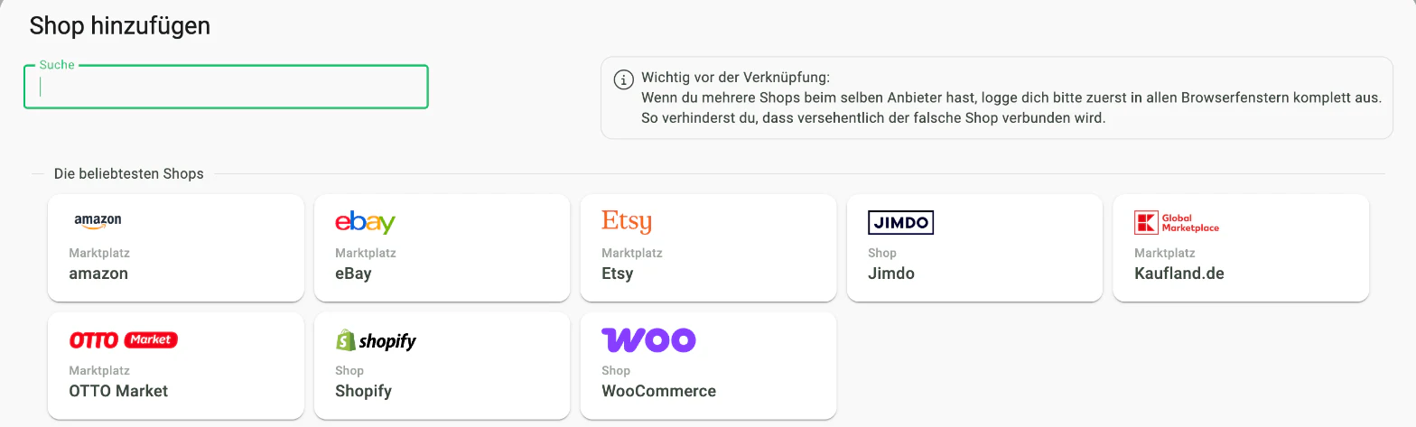 Billbee Amazon mehrere Länder: Vor dem Verbinden überall abmelden
