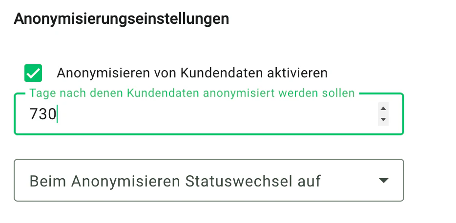Billbee Anonymisierung aufheben: Frist im Shop richtig einstellen