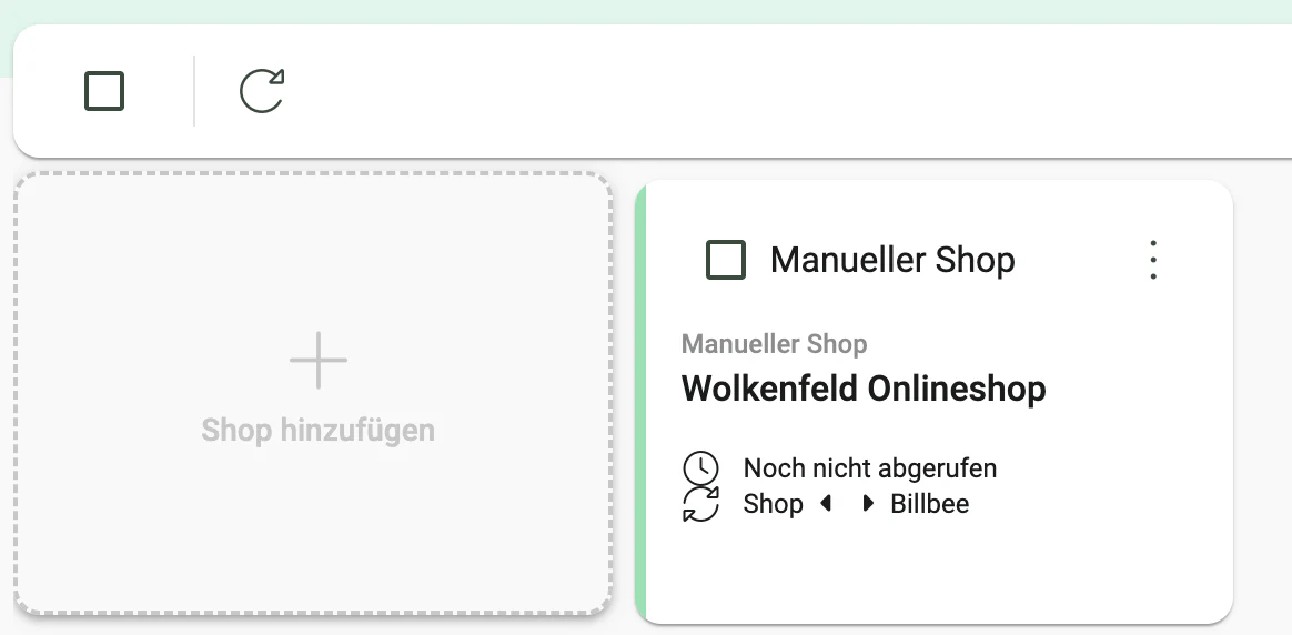 Billbee Ersteinrichtung: Shops und Marktplätze verbinden