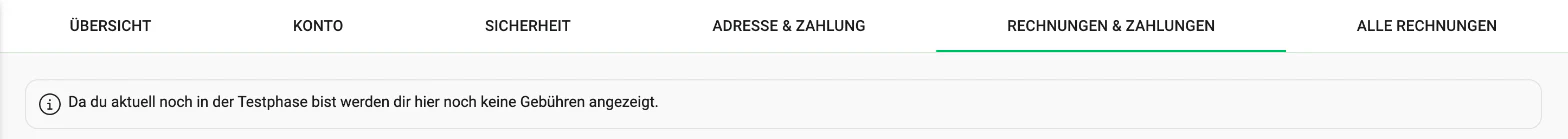 Billbee Gebühren Rechnungen: Rechnungen & Zahlungen: laufender Monat