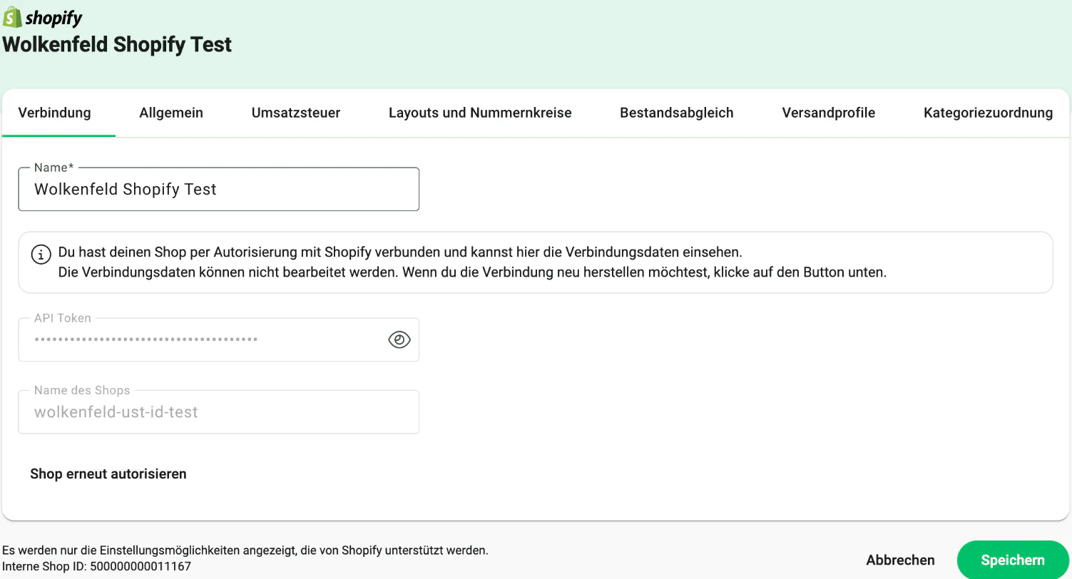 Billbee mehrere Konten: Eindeutigen Namen vergeben