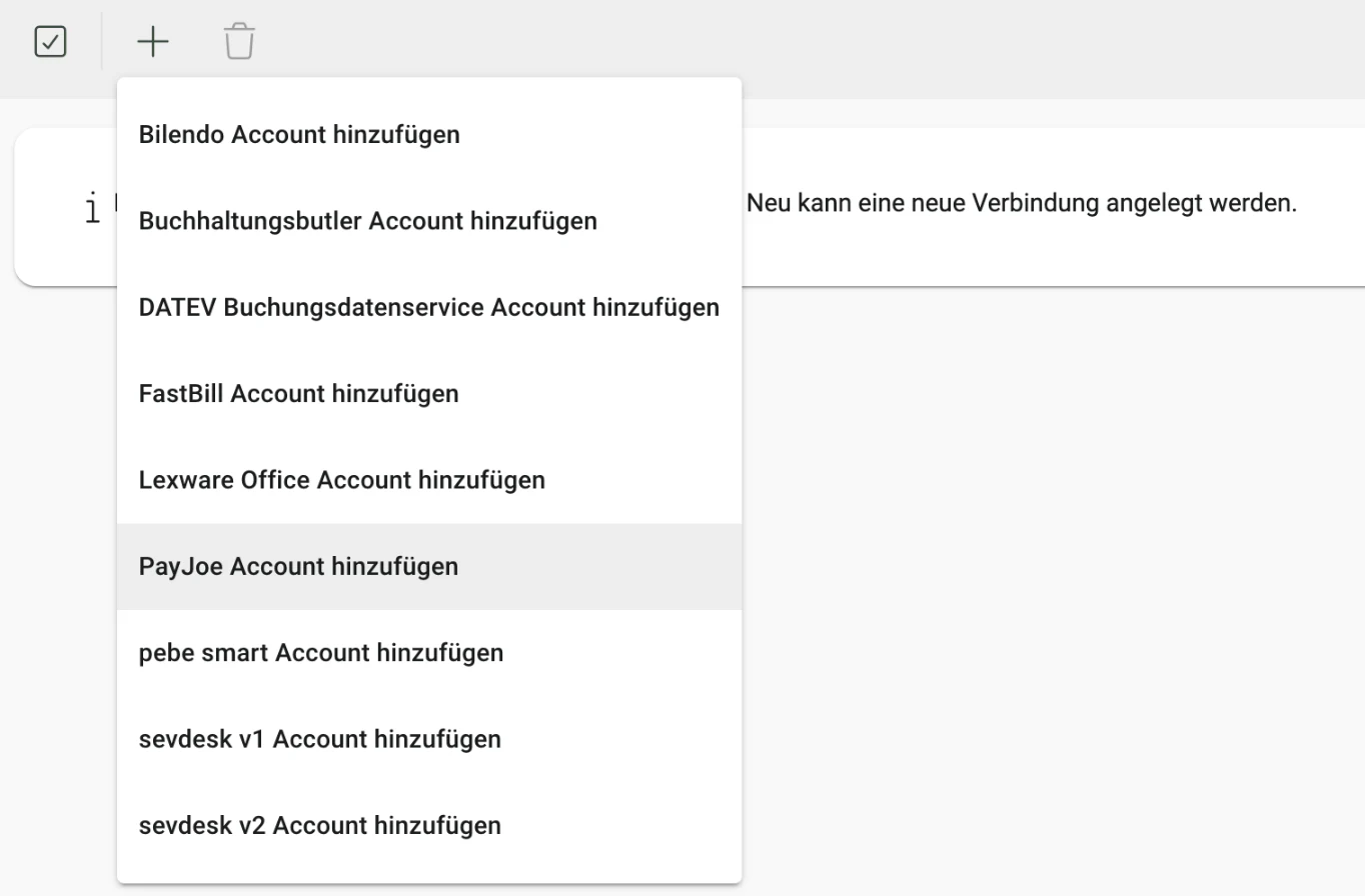 PayJoe mit Billbee: PayJoe mit Billbee verbinden