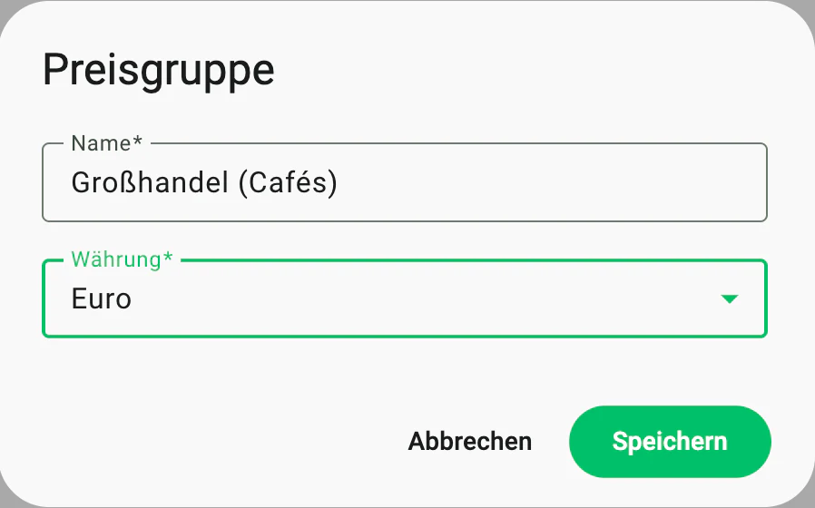 Billbee Preise: Preisgruppe anlegen (z. B. Großhandel)