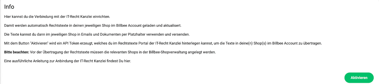 Billbee Dateianhang Rechnung: Oder: Rechtstexte automatisch beziehen