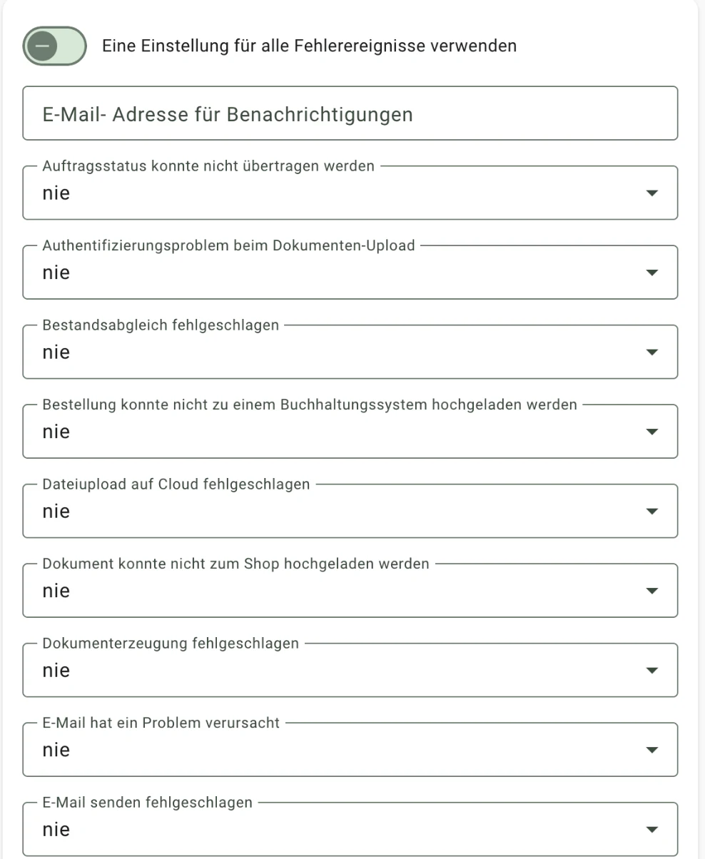 Billbee Regel Fehlersuche: Bei Fehlern automatisch Bescheid bekommen