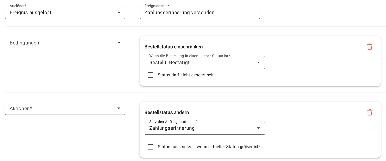 Billbee Zahlungserinnerung: Nur unbezahlte Bestellungen markieren