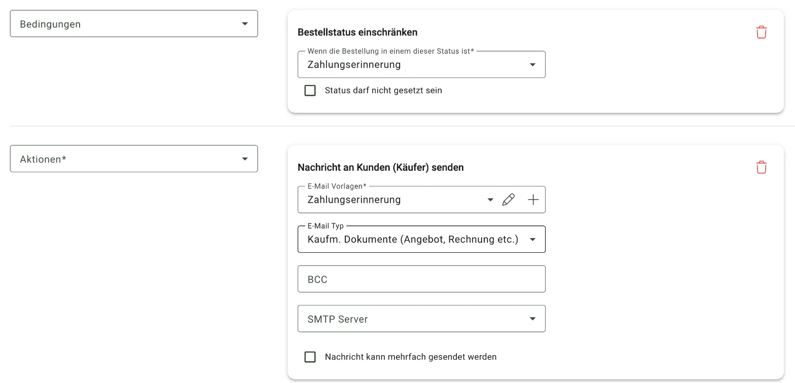 Billbee Zahlungserinnerung: Rechnung erzeugen und mit Erinnerung senden